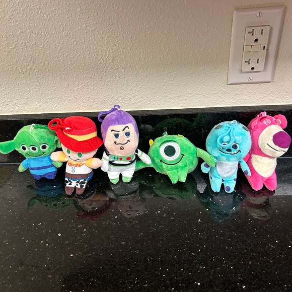 6 Piece Pixar Plushie Keychain Bundle - Picture 3 of 3